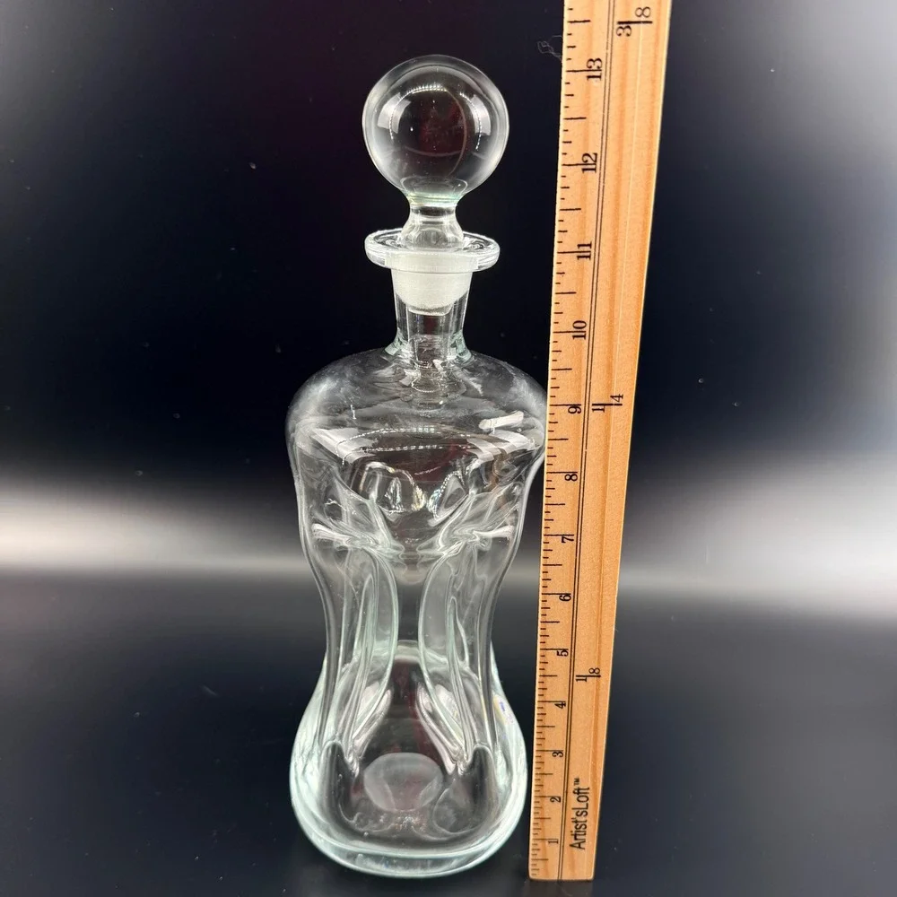 Holmegaard Kluk Kluk Decanter Large Clear Glass Ball Stopper Denmark‎ 12